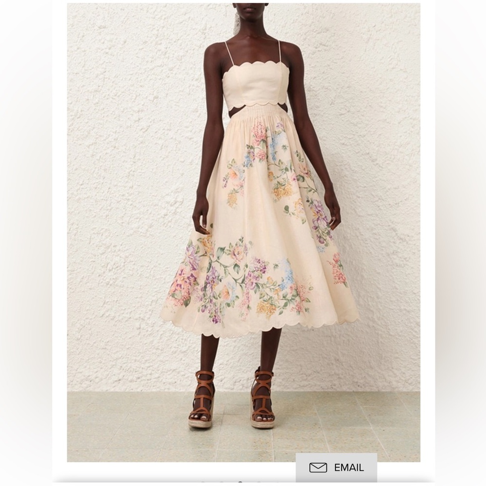 Zimmermann Halliday scallop midi dress - Picture 4 of 13